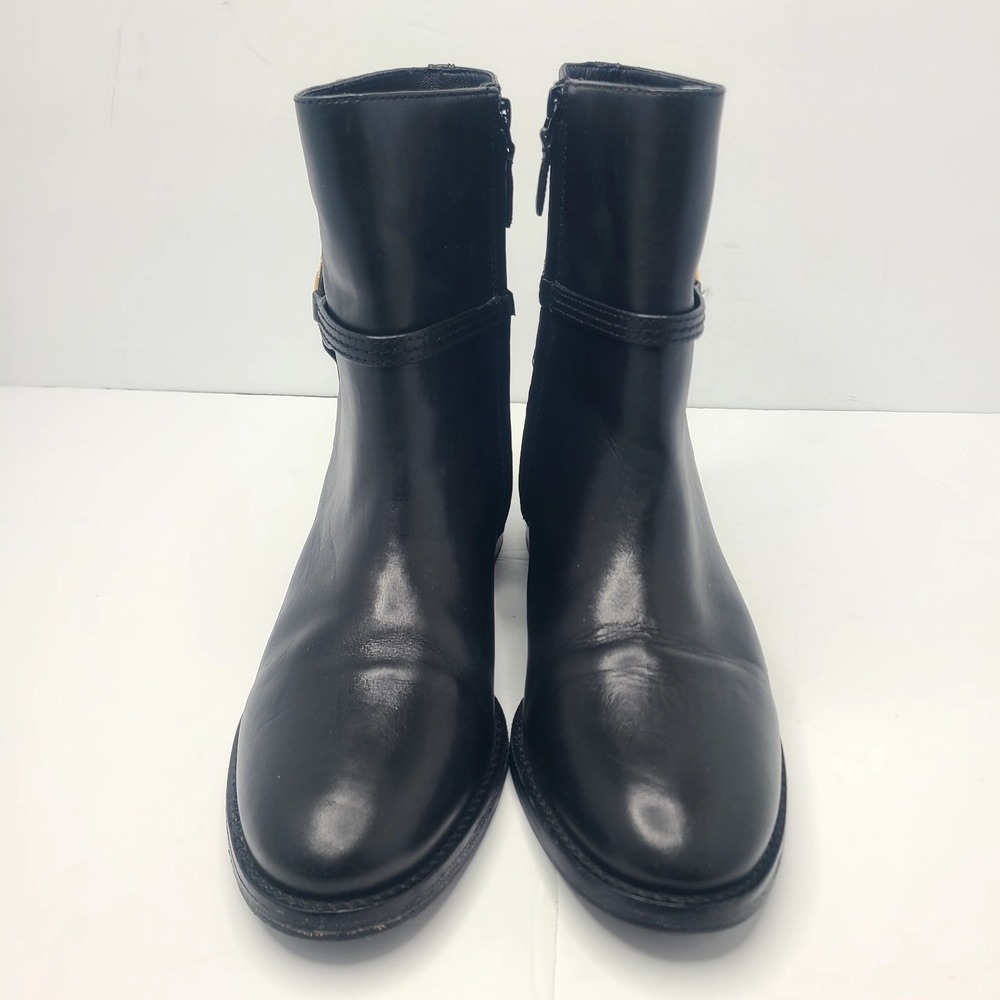 Tory Burch Miller 45MM Ankle Bootie Calf Leather Perfect Black 61151 Size 10.5 - Picture 4 of 11
